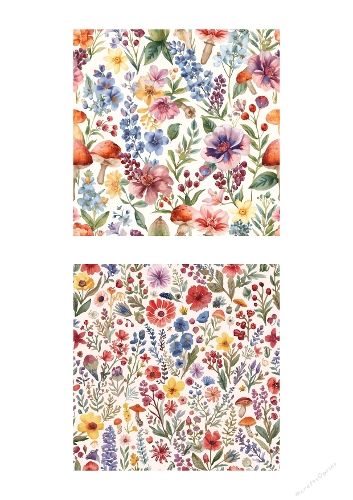 Enchanted Nature & Whimsical Wonders – Watercolor Seamless Pattern Collection