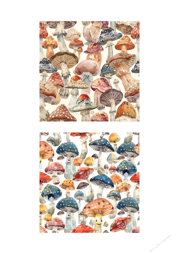 Whimsical Woodland & Meadow Duo – 2 Premium Seamless Watercolor Patterns