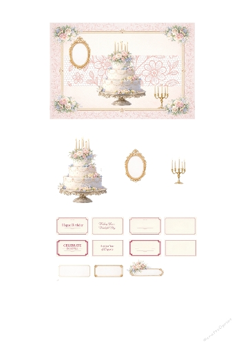 Regency Romance 3D Card Kit | Elegant Birthday & Anniversary Printable