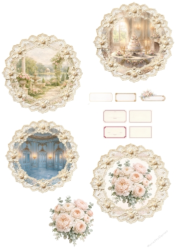 Regency Romance Topper Kit | Simple Cut-Outs + 3D Layer | Elegant Printable for Special Occasions
