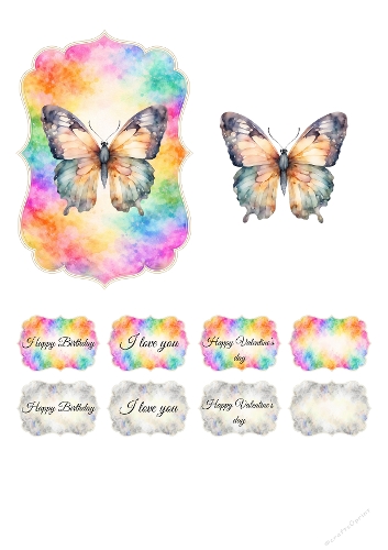Quick 3D Card Kit | Easy‑to‑Make Watercolor Butterfly Printable