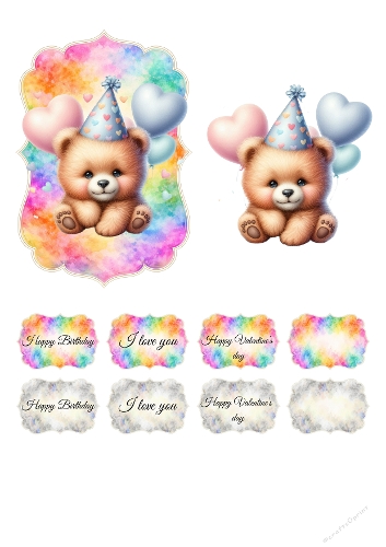 Quick 3D Card Kit | Easy‑to‑Make Cute Teddy Bear Printable