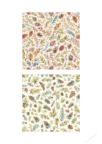 Watercolor Autumn Duo | Set of 2 Botanical Printable Backgrounds