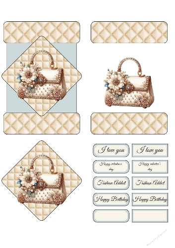 Simple 3D Card Kit | Easy‑to‑Make Fashion Handbag Printable