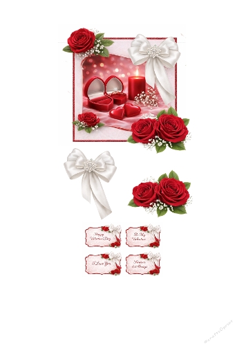 Romantic Red Rose 3D Card – Valentine, Engagement & Love Design