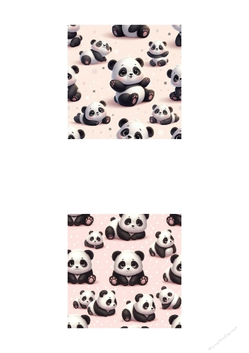 Cute Baby Panda Seamless Pattern – Pink Background Kawaii Nursery Design