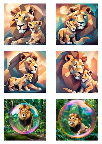 Kit 6 lions