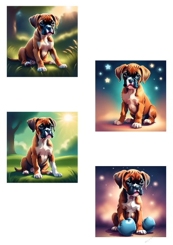 Beautiful dogs and stars 