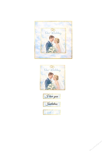 Elegant Wedding 3D Card Kit – Romantic Our Wedding Decoupage Design