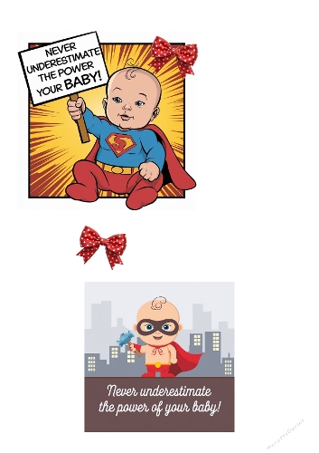 Super Baby 3D Card Kit – Funny Never Underestimate Comic Decoupage