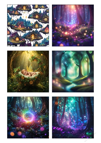 Enchanted Fantasy Forest Backgrounds Kit