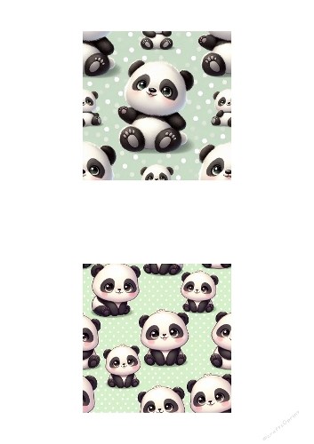 Cute Baby Panda Seamless Pattern – Kawaii Polka Dot Background