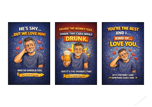 Funny Kind of Great Card Kit – 3 Humorous Adult Greeting Cards