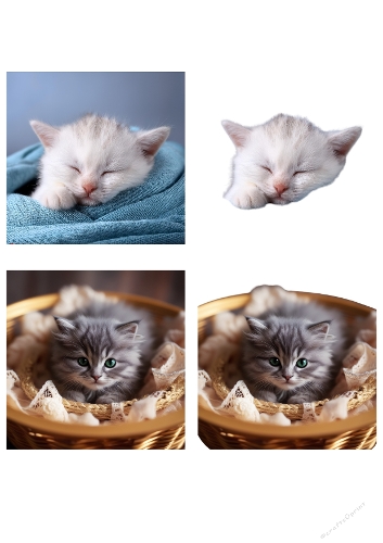 Cute 3D Kitten Card Kit – Sweet Sleeping & Basket Baby Cats Printable