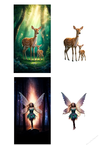 Enchanted Forest 3D Card Kit – Deer & Fairy Magical Printable Set