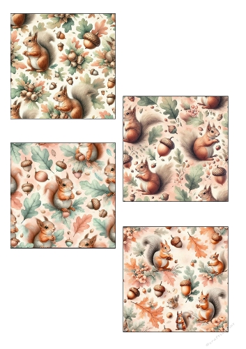 Seamless pattern squirrel