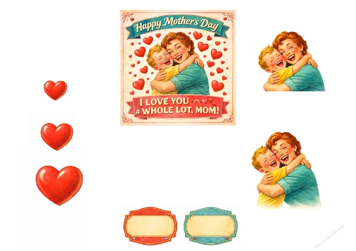 Mother day vintage card 