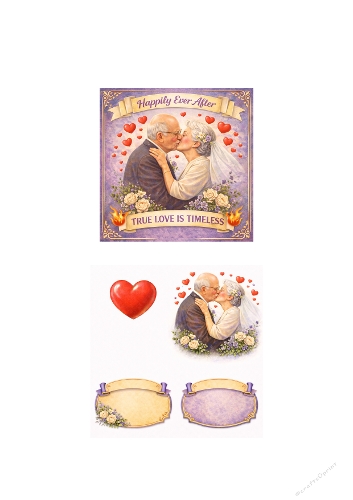 Happily Ever After PNG Bundle – True Love Is Timeless Senior Couple Clipart