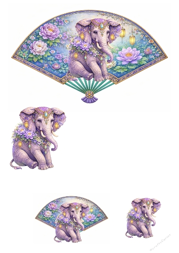3D Elephant Pop-Up Card Design – Floral Fantasy Printable