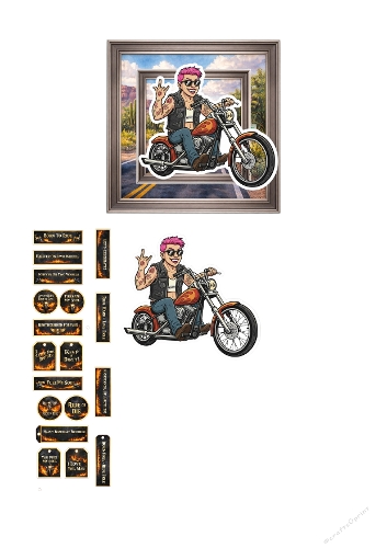 Biker 3d card