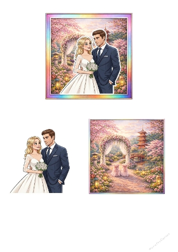 3d card wedding 