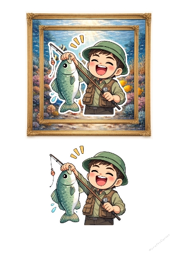 Easy card to make fisher man 