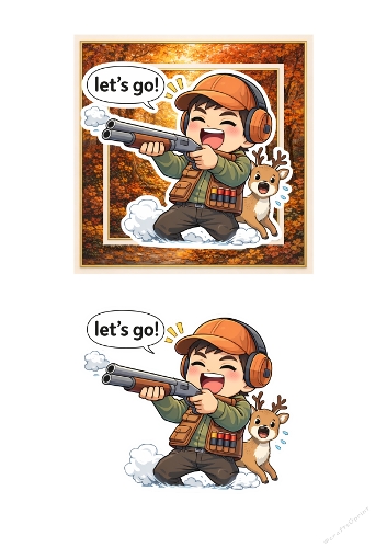 Funny hunter 3d card