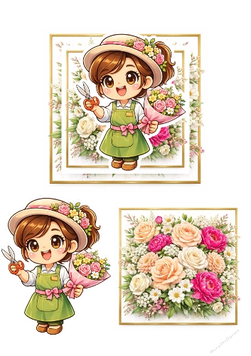 Florist 3d card 