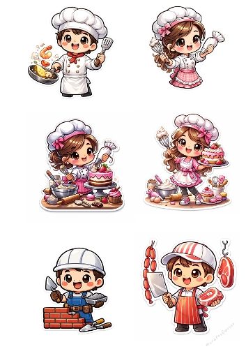 Kit stickers kawaii 