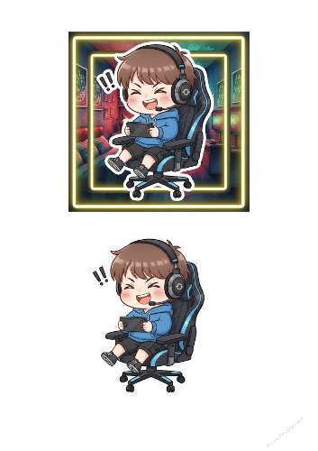 Boy gamer 3d card