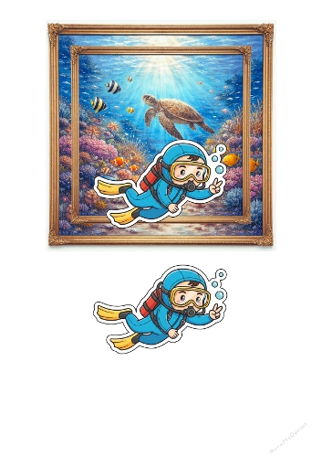 Divers 3d card 