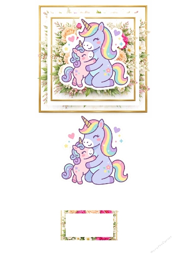 Unicorn and Floral Splendor 3D Card