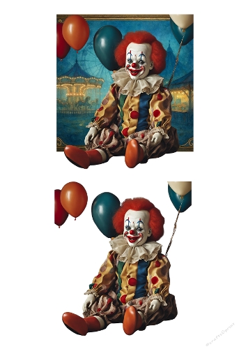 Horror clown card 
