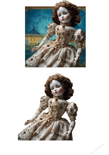 Haunted doll 3d card 