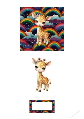 Girafe 3d card 