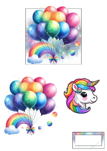 3d card unicorn beautiful 