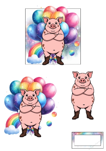 Funny pig 3d card