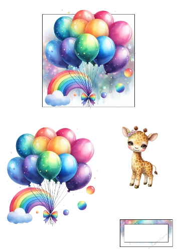 Carte girafe 3d