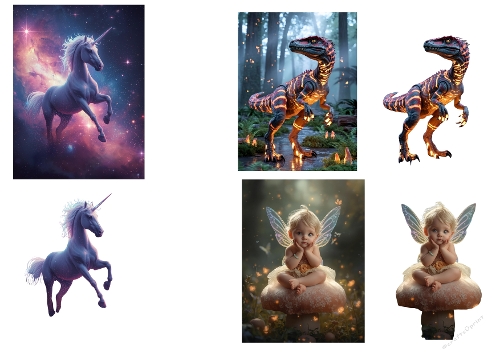 Fantasy Mini 3D Card Kit – Unicorn, Dinosaur and Fairy Baby