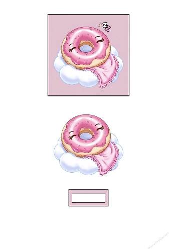Sweet Dream Donut – Simple 3D Greeting Card