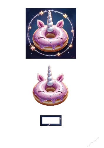 Unicorn Donut 3D Card Kit – Cute Kawaii Fantasy Birthday Card