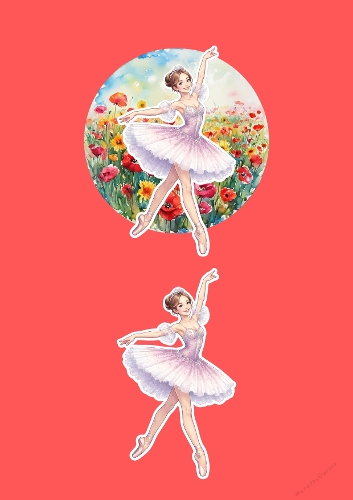 Ballerina 3d card 