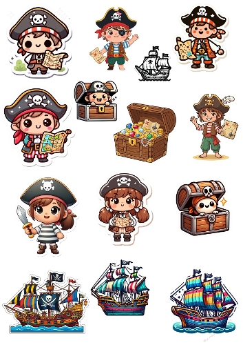 kit pirates stickers