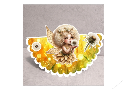Dandelion Wish Fairy Rocker Card - 3D Interactive Spring Magic Mini Kit