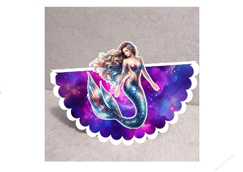 Cosmic Mermaid Rocking Card - 3D Interactive Galaxy Fantasy Mini Kit