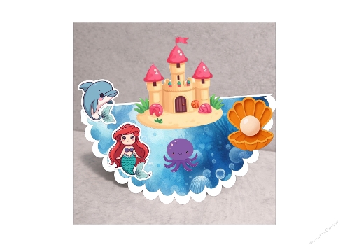 Under the Sea Mermaid 3D Rocker Card Kit - Cute Interactive A4 Digital Project