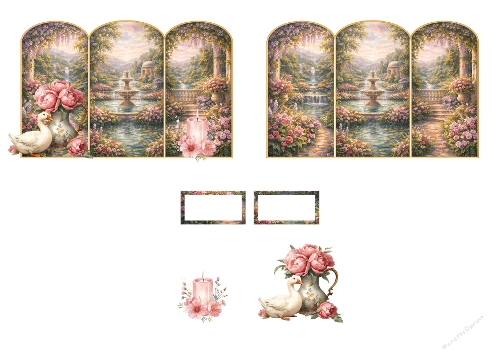 Ultimate 3D Topper Mega Bundle: Spring Flowers, Wicker Baskets & Secret Gardens - Méga Pack Printemps & Jardins Enchantés - A4