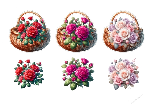 The Ultimate 3D Topper Collection: Secret Gardens, Floral Baskets & Easter Magic - Méga Pack Créatif : Jardins Secrets, Paniers Fleuris & Magie de Pâques - A4