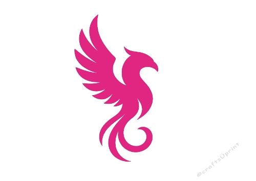 Phoenix Silhouette Cutting File – Elegant Mythical Bird SVG & Silhouette Format