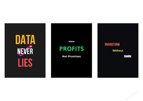 Motivational Business Posters Image Kit – Bold Quotes & Modern Typography